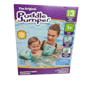 Puddle Jumper Original Kids Swim Armbands Green Dinosaur Design Adjustable